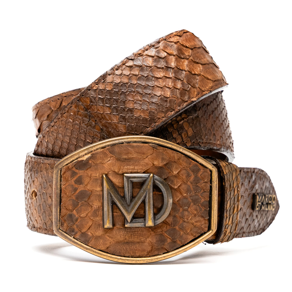 Marco Di Milano Arkansas Python Belt Cognac