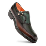 Mezlan Artesano Two-Toned Monk Strap Chocolate & Forest (21261)