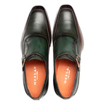 Mezlan Artesano Two-Toned Monk Strap Chocolate & Forest (21261)