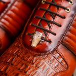 Belvedere Astor Genuine Hornback Caiman Crocodile / Calfskin Sneakers Ant Sport (33599)