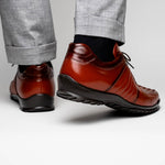 Belvedere Astor Genuine Hornback Caiman Crocodile / Calfskin Sneakers Ant Sport (33599)