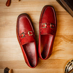 Marco Di Milano Atrani Calf Bit Loafers Red