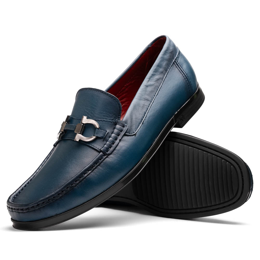 Marco Di Milano Atrani Calf Bit Loafers Navy