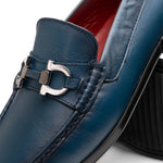 Marco Di Milano Atrani Calf Bit Loafers Navy