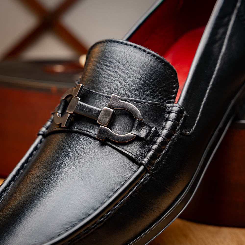Marco Di Milano Atrani Calf Bit Loafers Black