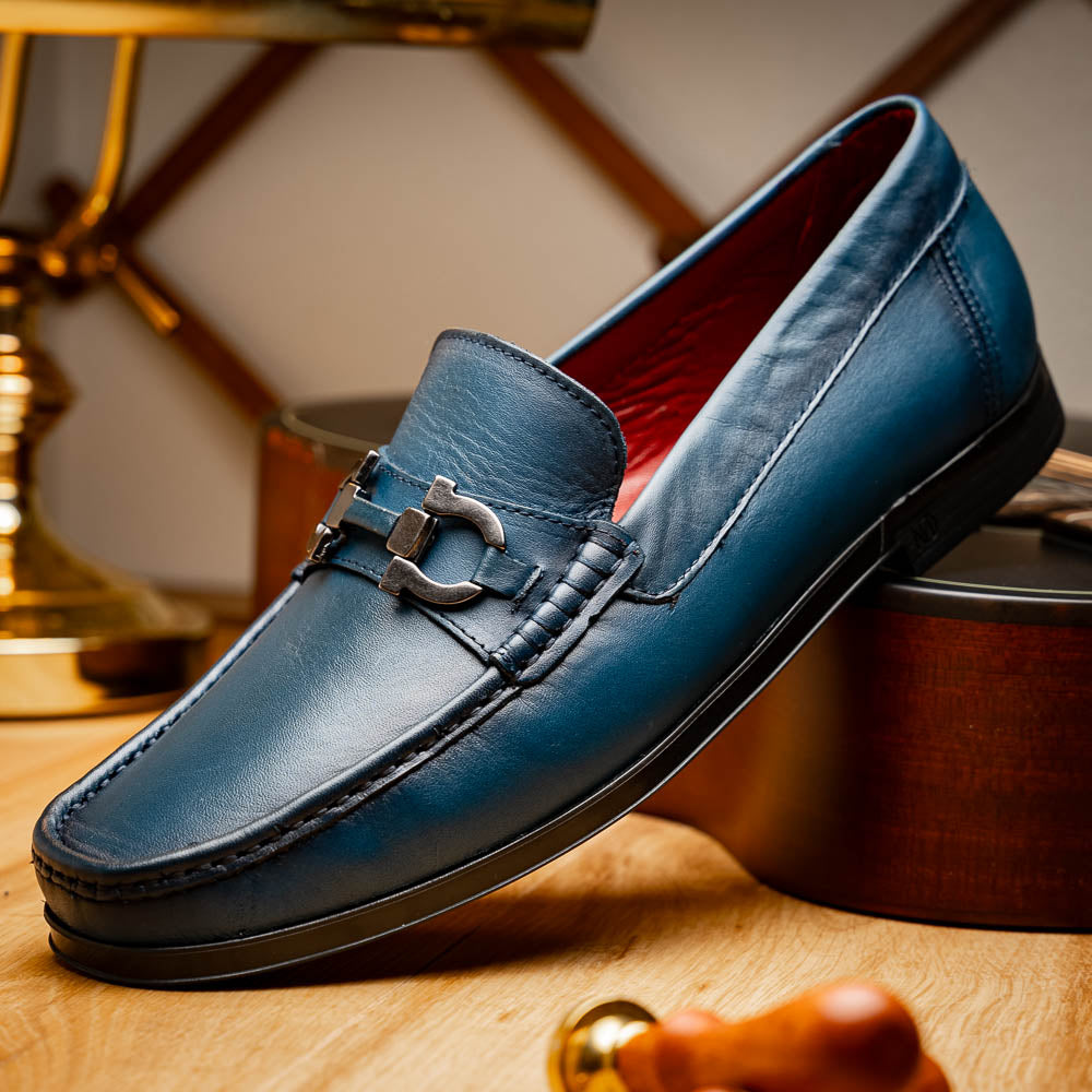 Marco Di Milano Atrani Calf Bit Loafers Navy