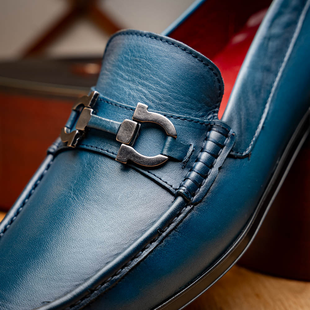 Marco Di Milano Atrani Calf Bit Loafers Navy