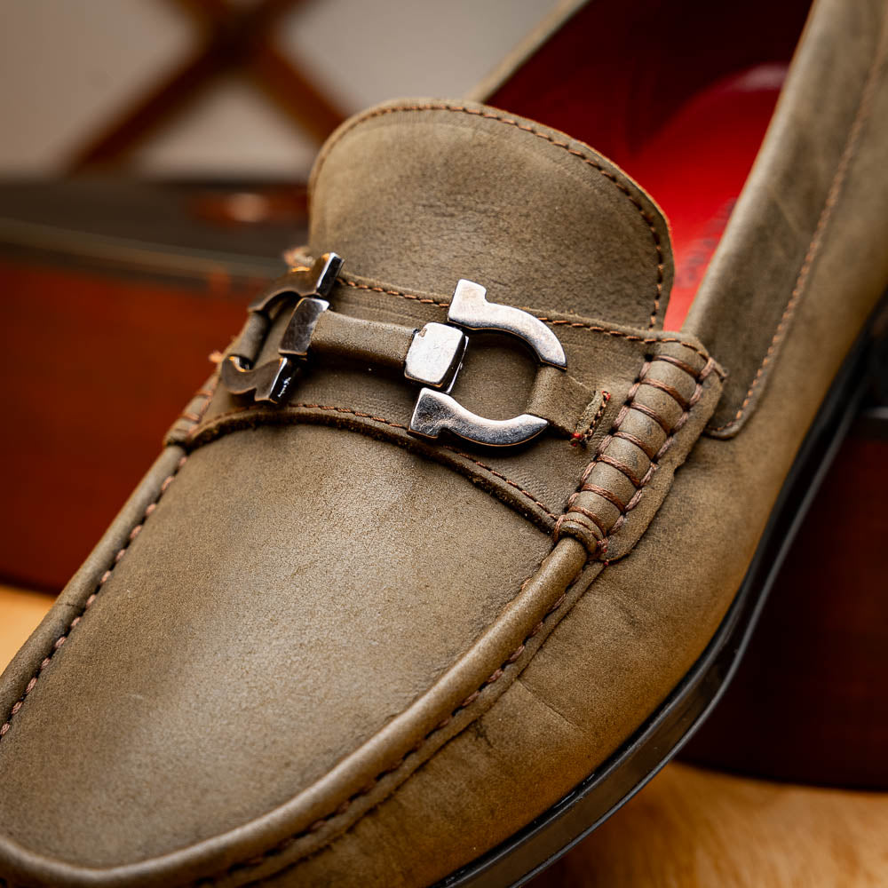 Marco Di Milano Atrani Calf Bit Loafers Olive