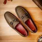 Marco Di Milano Atrani Calf Bit Loafers Olive