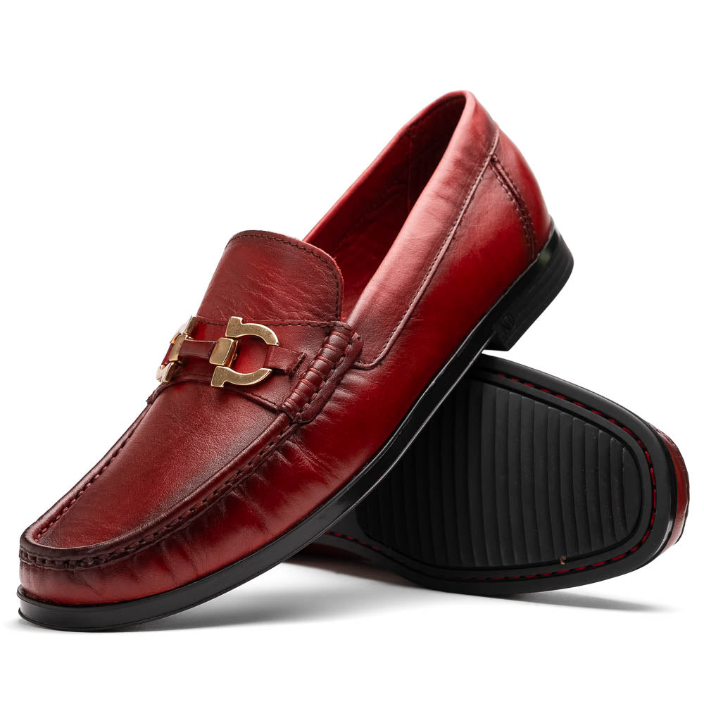 Marco Di Milano Atrani Calf Bit Loafers Red