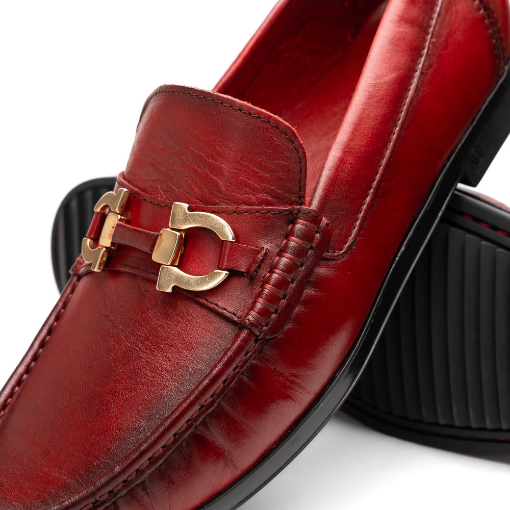 Marco Di Milano Atrani Calf Bit Loafers Red