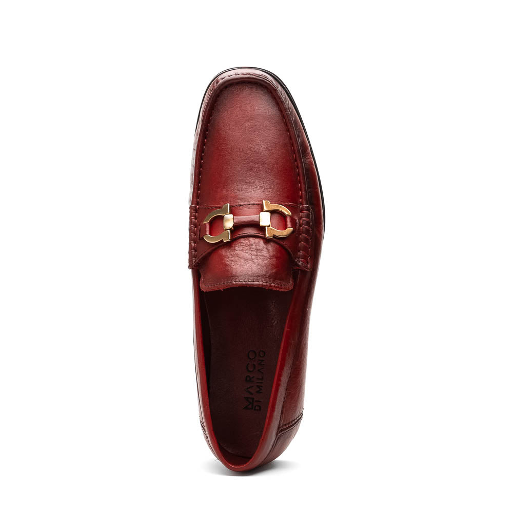 Marco Di Milano Atrani Calf Bit Loafers Red