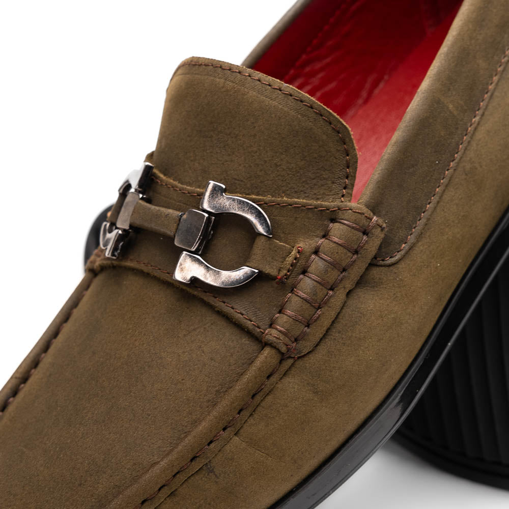 Marco Di Milano Atrani Calf Bit Loafers Olive