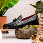 Marco Di Milano Aubiere Ostrich Quill Tassel Loafers Black
