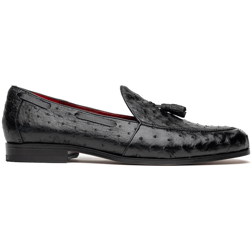 Marco Di Milano Aubiere Ostrich Quill Tassel Loafers Black