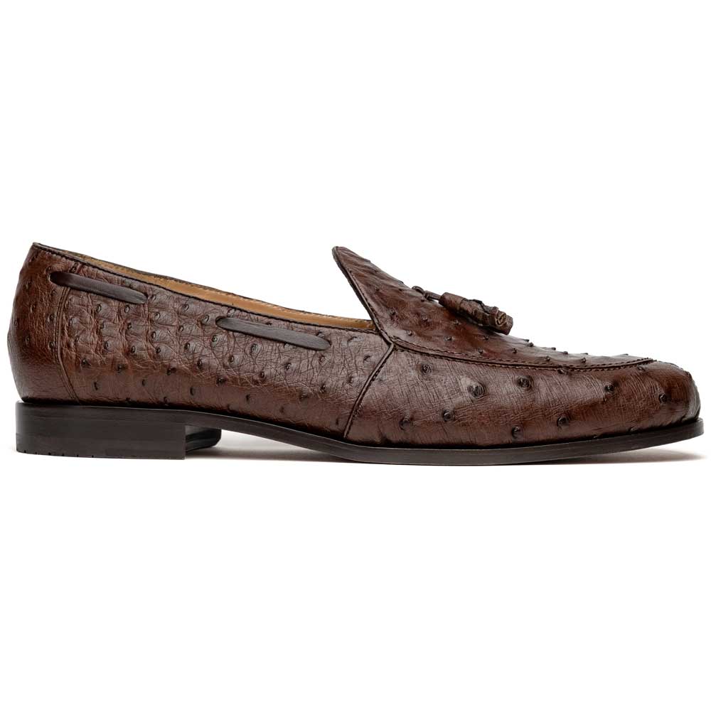 Marco Di Milano Aubiere Ostrich Quill Tassel Loafers Brown