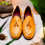 Marco Di Milano Aubiere Ostrich Quill Tassel Loafers Buttercup