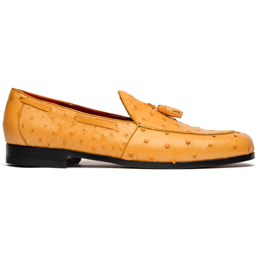 Marco Di Milano Aubiere Ostrich Quill Tassel Loafers Buttercup