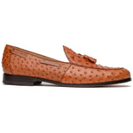 Marco Di Milano Aubiere Ostrich Quill Tassel Loafers Cognac