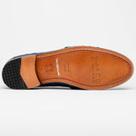 Marco Di Milano Aubiere Ostrich Quill Tassel Loafers Navy