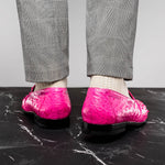 Marco Di Milano Aubiere Ostrich Quill Tassel Loafers Pink