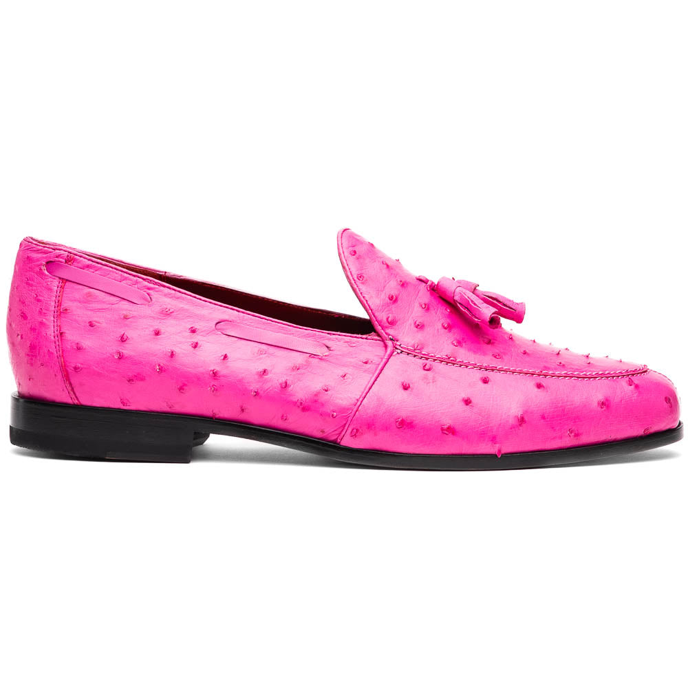 Marco Di Milano Aubiere Ostrich Quill Tassel Loafers Pink