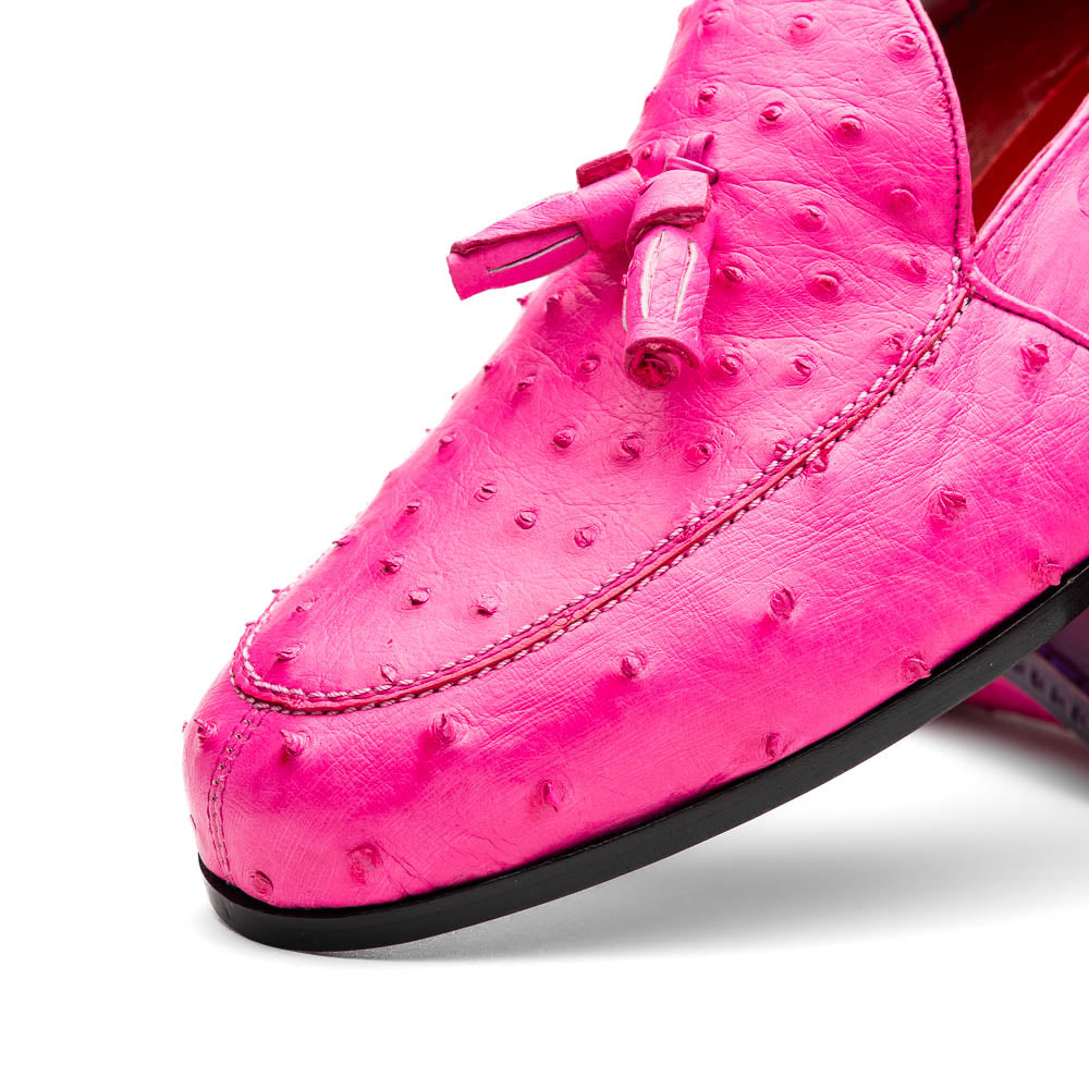 Marco Di Milano Aubiere Ostrich Quill Tassel Loafers Pink