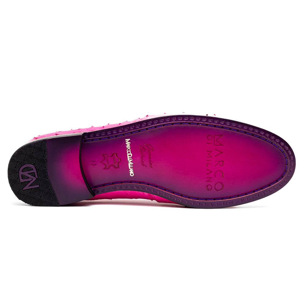 Marco Di Milano Aubiere Ostrich Quill Tassel Loafers Pink