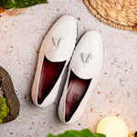 Marco Di Milano Aubiere Ostrich Quill Tassel Loafers White