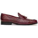 Marco Di Milano Aubiere Ostrich Quill Tassel Loafers Wine
