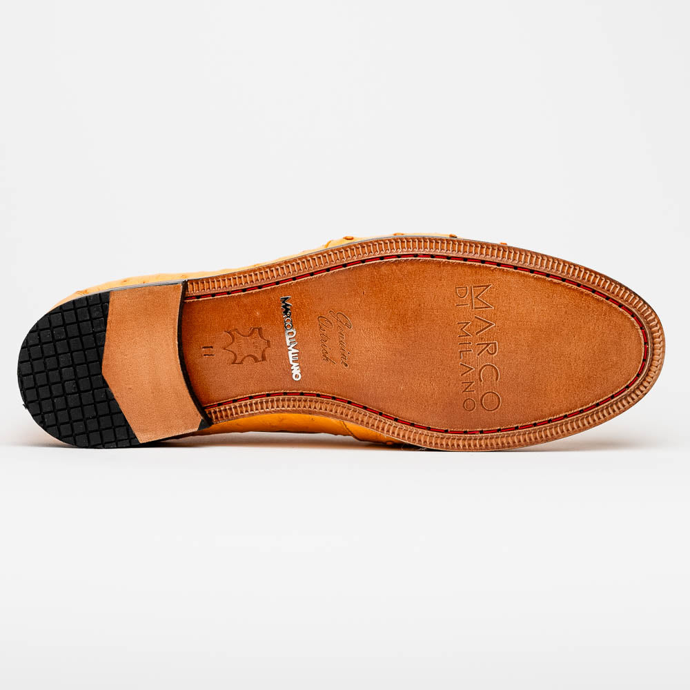 Marco Di Milano Aubiere Ostrich Quill Tassel Loafers Buttercup