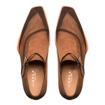 Mezlan Suede Asymmetrical Monkstrap Shoes Sport