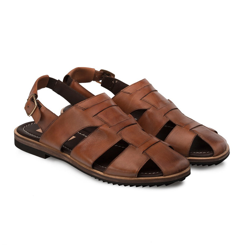 Bacco Bucci Calf Sandals Cognac
