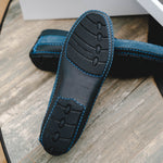 Moreschi Bahamas Perforated Nubuck Driving Loafers Navy