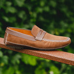Moreschi Bahamas Perforated Nubuck Driving Loafers Brown