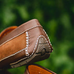 Moreschi Bahamas Perforated Nubuck Driving Loafers Brown