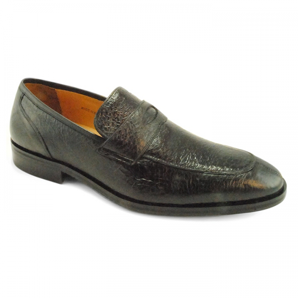 Baker Benjes Giles Peccary Penny Loafers Black