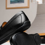 Stemar Bologna Grained Calfskin Loafers Black