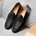 Stemar Bologna Grained Calfskin Loafers Black
