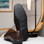 Stemar Bologna Grained Calfskin Loafers Brown