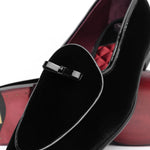 Borgioli by Zelli Arco Velvet Tuxedo Shoes Black (10-120-BLK)
