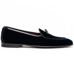 Borgioli by Zelli Arco Velvet Tuxedo Shoes Navy