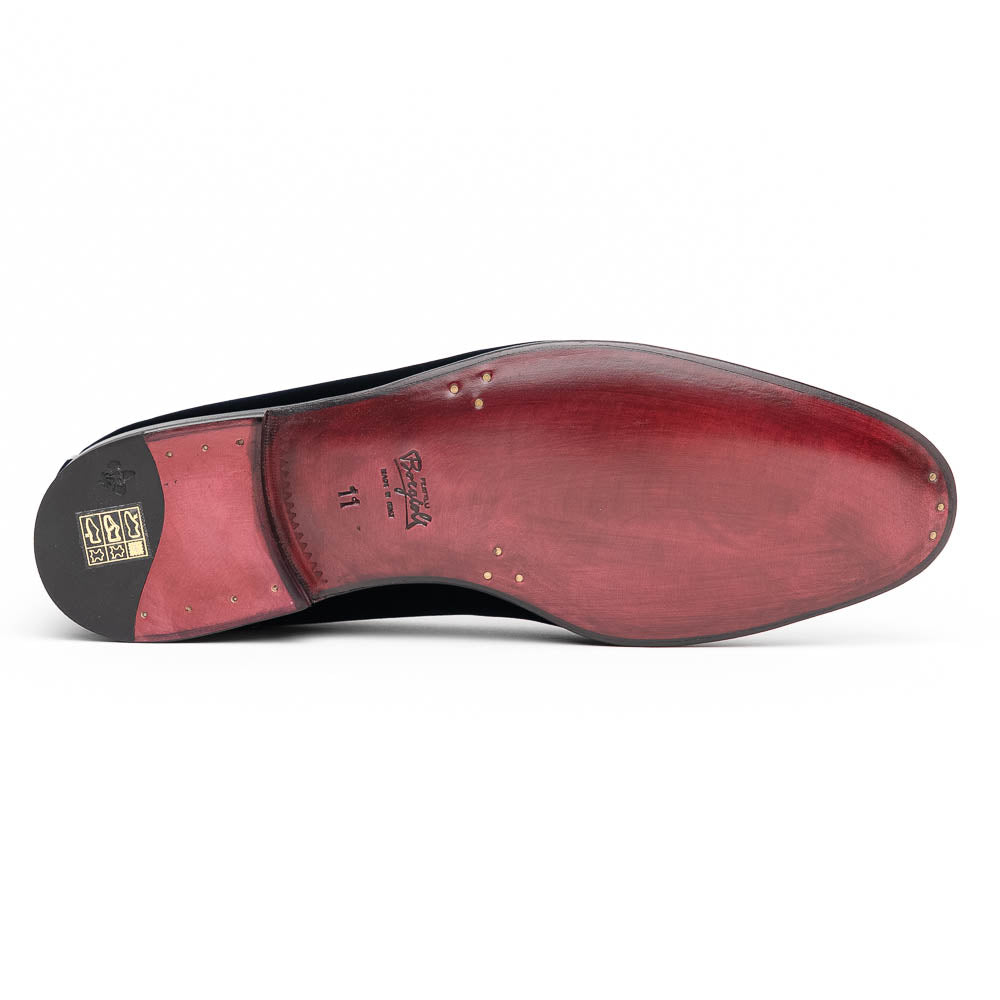 Borgioli by Zelli Arco Velvet Tuxedo Shoes Navy (10-120-NVY)