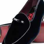 Borgioli by Zelli Arco Velvet Tuxedo Shoes Navy (10-120-NVY)