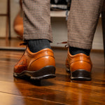 Marco Di Milano Bari Lizard Patchwork Sneakers Cognac