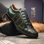 Marco Di Milano Bari Lizard Patchwork Sneakers Green