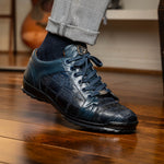 Marco Di Milano Bari Lizard Patchwork Sneakers Navy