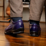Marco Di Milano Bari Lizard Patchwork Sneakers Purple