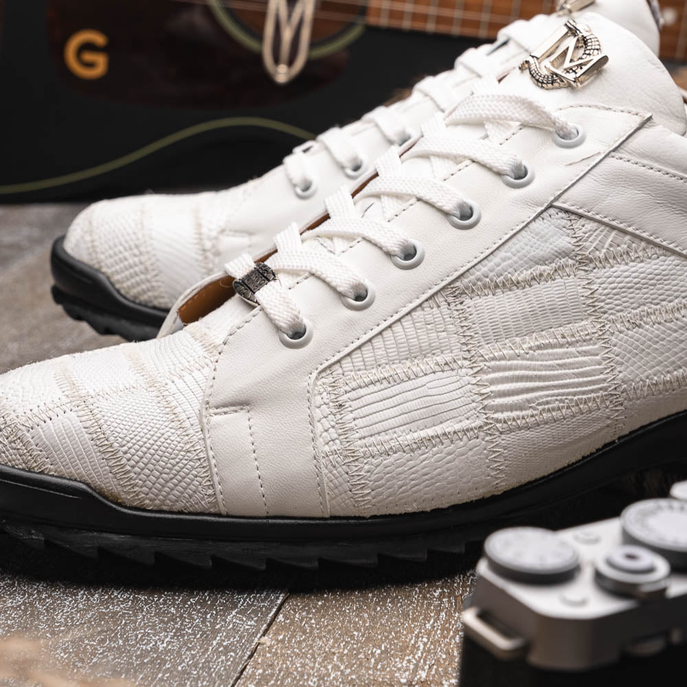 Marco Di Milano Bari Lizard Patchwork Sneakers White