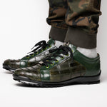 Marco Di Milano Bari Lizard Patchwork Sneakers Green